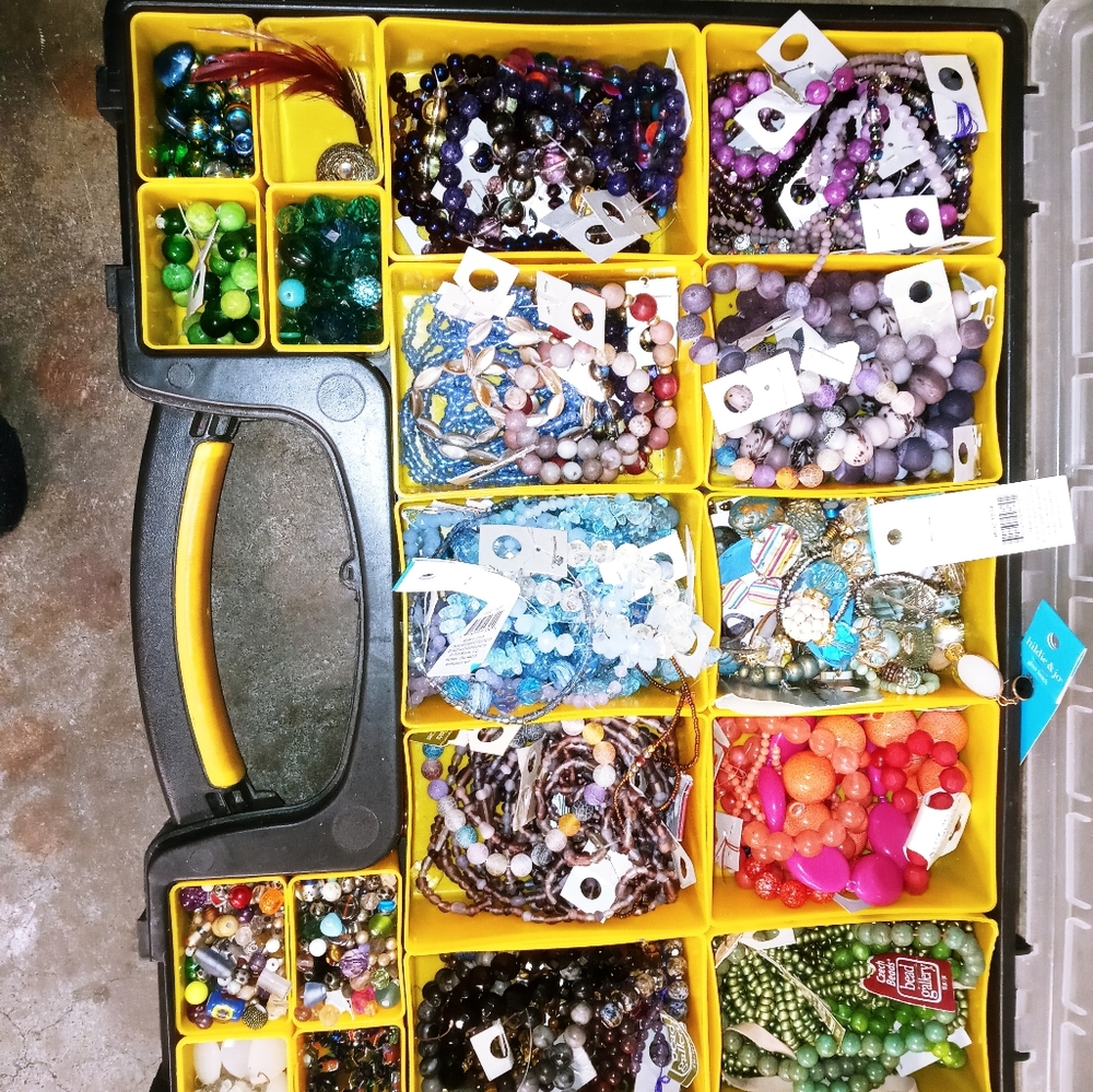 Beads and jewelry and jewelery making stuff